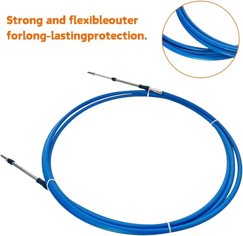 BOATCON 2Pcs 19FT Marine 33C Throttle Shift Remote Control Box Cable For Yamaha Boat Motor Steering System - Image 5